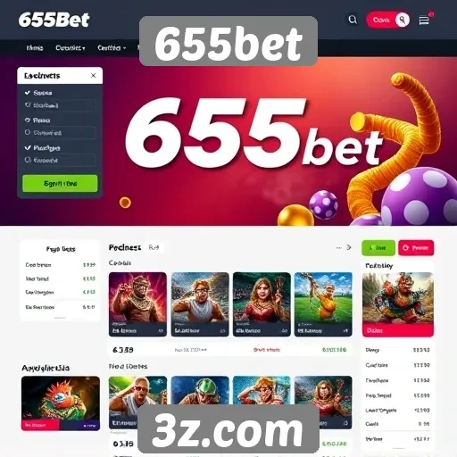 Análise da interface do site 655bet